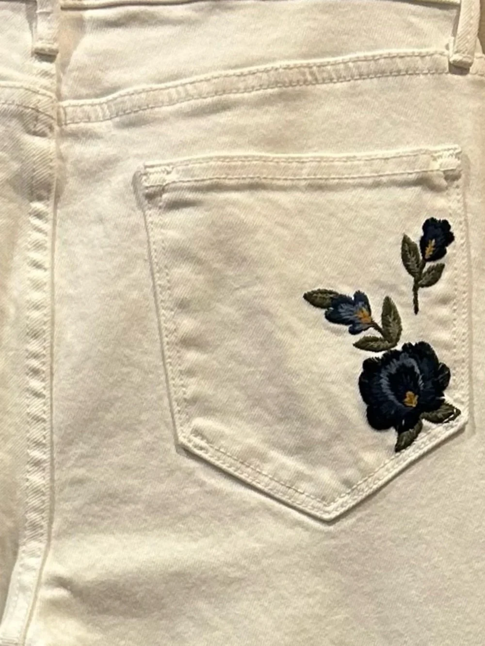 Driftwood Colette X Blue Bouquet High Rise Cropped Jeans